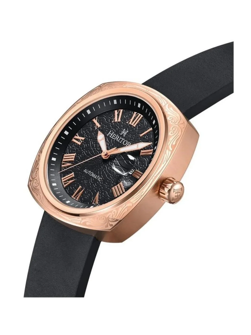 NWT Heritor Davenport Black Dial Men's Watch